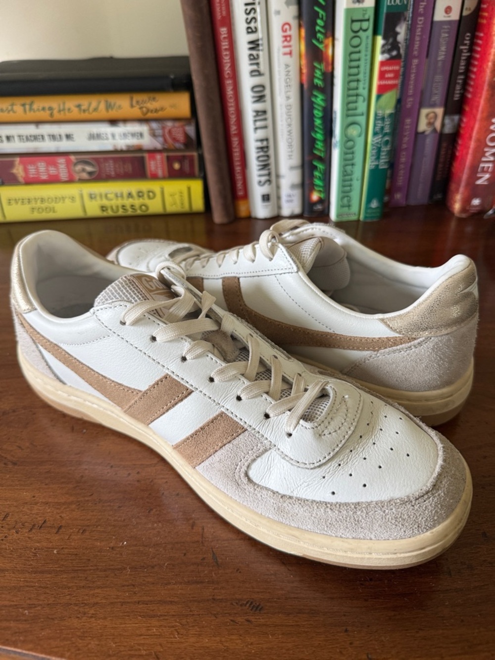 Gola Hawk White Caramel Gold Size 9